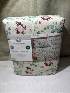 Neu Huntington Home 3 Stück Twin Size Weihnachten Wichtel Baumwolle Flanell Laken Set - Bild 1 von 5