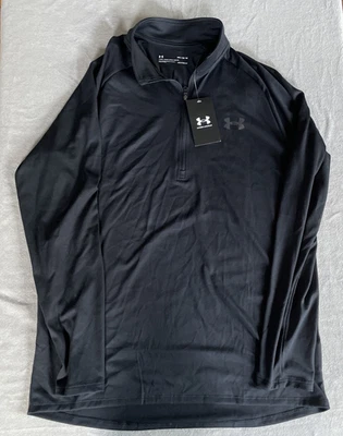 Nuevo con etiquetas Pullover Under Armour Para hombres Mediano 1/4 Cremallera Manga Larga Negro Heatgear Suelto Foto 1 de 4