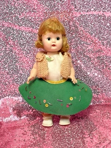 Vintage Walker Mädchen Puppe unmarkiert 10,5" groß - Bild 1 von 14