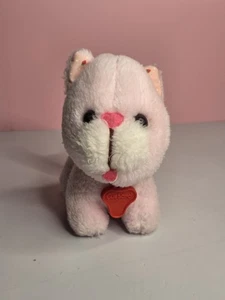 Vintage Strawberry Shortcake Custard Pink Cat Plush 1980 Kenner Stuffed Animal - Picture 1 of 14