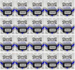 100 Wilkinson Sword CLASSIC Double Edge Razor Blades - 20 packs of 5 =100 - Picture 1 of 3