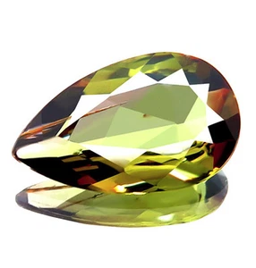 1,44 cts taglio pera naturale multicolore/verdastro-arancio IF Andulasite (Brasile) - Foto 1 di 2