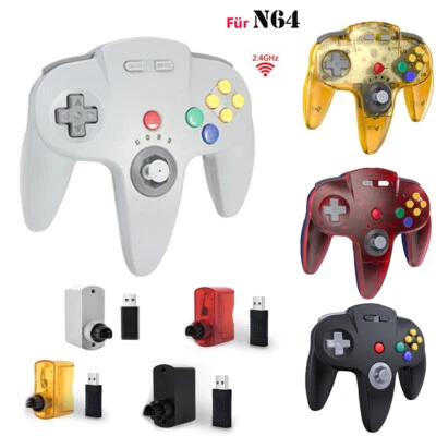 Wireless N64 Controller For N64 Nintendo Switch PC NSO Mac Windows w/Rumble Pak - Image 1 of 4