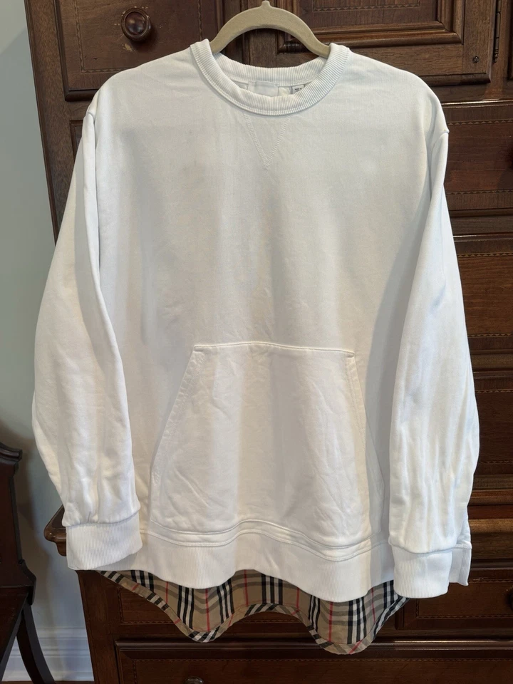 Sudadera de gran tamaño con panel a cuadros Burberry mediana Foto 1 de 4