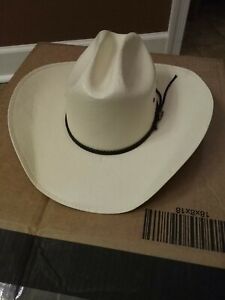 Mens justin straw cowboy hat 10X size 7