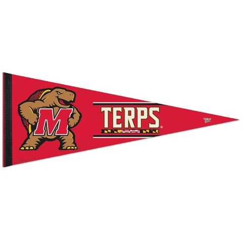 MARYLAND TERRAPINS TERPS ROLL UP PREMIUM FELT PENNANT 12"x30" NEW WINCRAFT 🐢 Cover