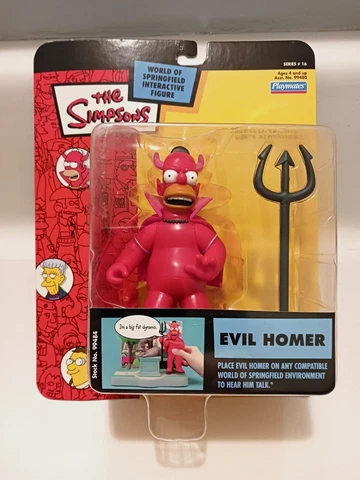 Playmates THE SIMPSONS WORLD OF SPRINGFIELD EVIL HOMER MOC Excellent Condition! Cover