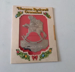 1983 Norman Rockwell Metal Christmas Ornament McDonald's Coca Cola - Picture 1 of 4