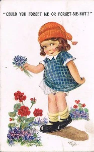 MILTON COMIC SERIES LITTLE GIRL COULD YOU FORGET ME OR FORGET-ME-NOT 1923 - Picture 1 of 2