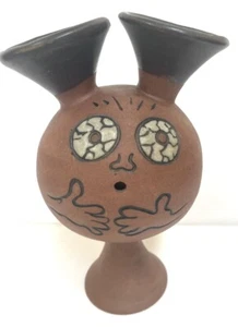 Vintage Designs West Stoneware Critter Creature MCM Vase Double Sided Face - Picture 1 of 3