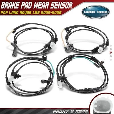 4Pcs Front & Rear Disc Brake Pad Wear Sensor for Land Rover LR3 05-06 4.0L 4.4L - Image 1 of 4