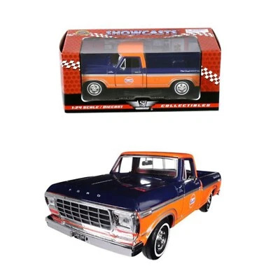 79346 Motor Max  1979 Ford F-150 Custom Orange and Blue 1:24 New  - Image 1 of 4