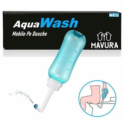 MAVURA AquaWash Tragbares Premium Bidet Mobile Po Dusche Hämorrhoiden Reizdarm Happy