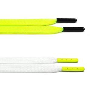 Glow in the dark Volt Flat Shoe laces for Air AJ Jordan 1 Visionaire Gold Volt - Picture 1 of 4