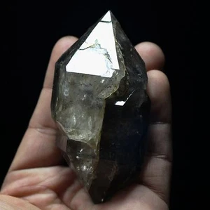 177.1g  NATURAL Unique skeletal Enhydr​​o QUARTZ Crystal Double End Specimen - Picture 1 of 12