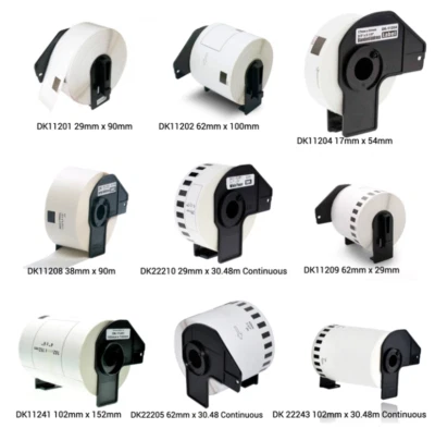 LABELS ROLL FITS BROTHER QL500 QL560 QL570 QL580 QL700 QL720NW QL710W QL1050 - Image 1 of 4