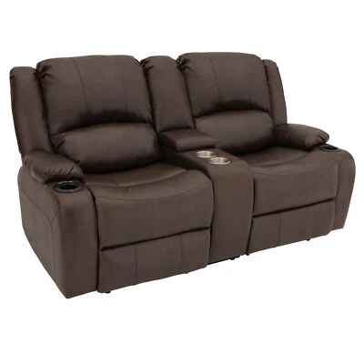 Sofá reclinable con abrazadera de pared doble motorizado RecPro Charles 67" sofá loveseat Foto 1 de 4