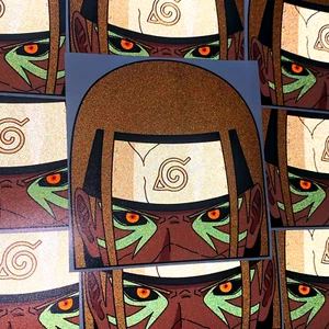 HASHIRAMA REFLECTIVE ANIME PEEKER STICKER NARUTO SHIPPUDEN CAR DECAL - Picture 1 of 2