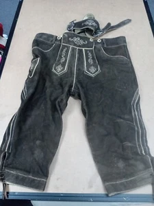 Fuchs Trachtenmoden Special Leather Oktoberfest Pants With Suspenders Sz. 56... - Picture 1 of 7