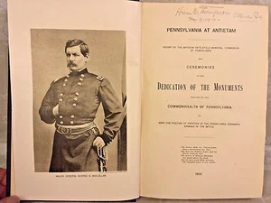 Pennsylvania at Antietam Dedication of the Monuments 1906 1st Edition Map There - Picture 1 of 10