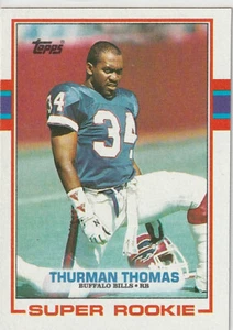 Thurman Thomas 1989 Topps Rookie #45 Buffalo Bills RC - Foto 1 di 1