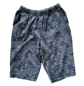 Land's End Knit Shorts Women's MP Petite Textured Floral Elastic Waist Skimmer - Picture 1 of 7