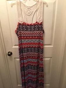 Maxi Dress from Caren Sport SIZE 1X Lace Shoulder Straps Sleeveless Summertime - Picture 1 of 5