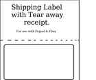 1500 Shipping Labels with Tear off receipt - USA Made - Use with Online Postage 
