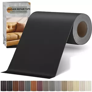 Self-Adhesive Leather Repair Patch, 4" x 63" Vinyl Leather Repair kit for Furnit - Picture 1 of 7