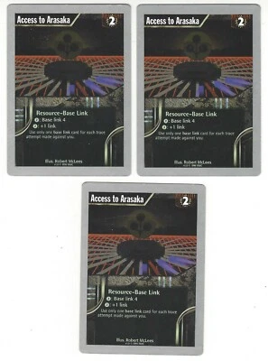 3X 1996 NET RUNNER CCG Access to Arasaka Cards - Image 1 of 2