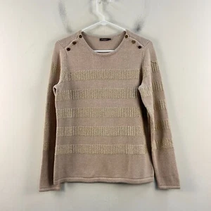 J.McLaughlin Womens Small Sweater Pullover Pink Stripe Knit Stretch Cotton 20230 - Picture 1 of 10