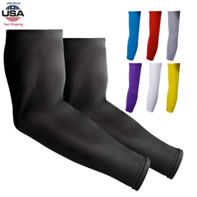 UV Sun Protection Arm Sleeves for Men & Women Sports Compression Cooling Sleeve - Image 1 of 4