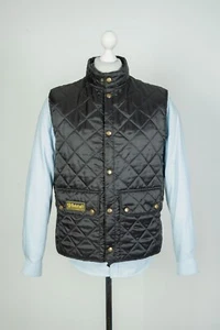 -Belstaff Gilet Trapuntato Nero Gilet Fodera Taglia M - Foto 1 di 12