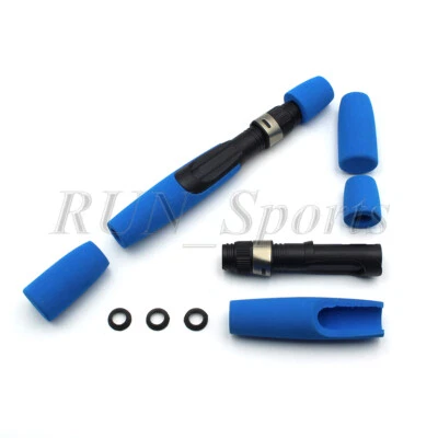 Kit de mango de caña de pescar giratoria EVA azul agarre dividido y reparación de asiento de carrete Foto 1 de 4