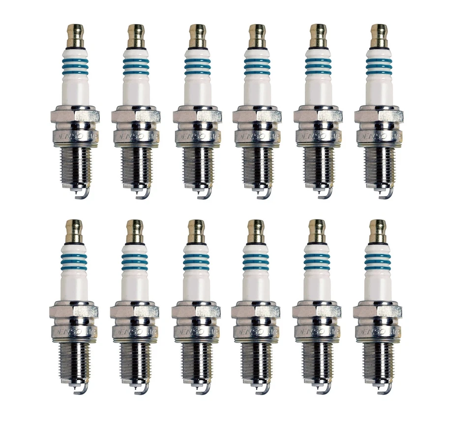 Juego de 12 bujías de alimentación de iridio Denso hueco 0,035 para Ferrari 512 M TR 4,9 L H12 Foto 1 de 1