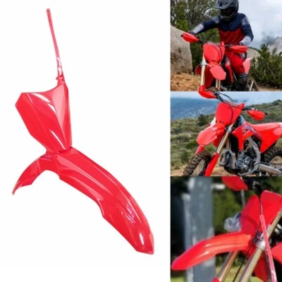 Guardabarros delantero y matrícula delantera para Honda CRF250R CRF250RX CRF450R CRF450R rojo Foto 1 de 4