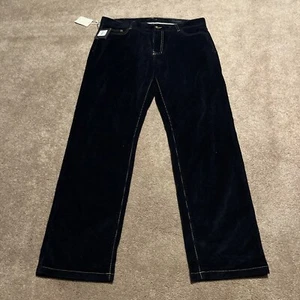 NWT Scott Barber Blue Corduroy Jean 38 Pants Made Italy - Picture 1 of 11