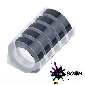 Cinta de etiquetas 5BK rollos para Dymo 3D 3/8" cinta para hacer etiquetas en relieve 9 mm x 3 m - Imagen 1 de 1