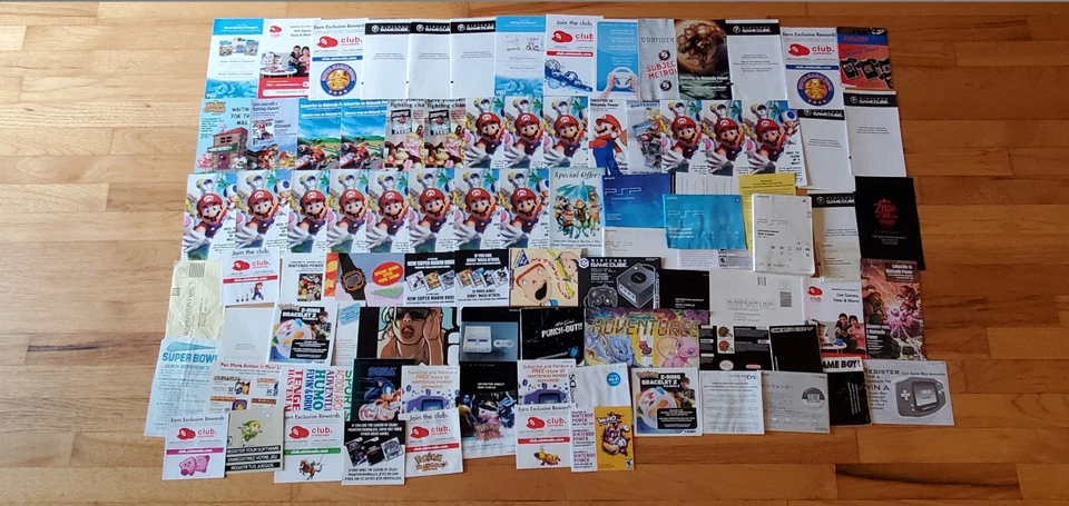 Nintendo Power NES SNES N64 GameCube Juego Promo Insertos Lote Pokemon Zelda Mario! Foto 1 de 4