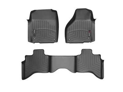 WeatherTech FloorLiner 适用于 2013 - 2018 道奇 Ram Truck 1500 - 第一排和第二排,黑色 — 第 1/4 张图片