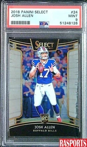 2018 JOSH ALLEN ROOKIE PANINI SELECT #24 PSA 9 - Picture 1 of 2