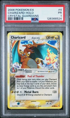 PSA 1  2006 POKEMON EX CRYSTAL GUARDIANS #4 CHARIZARD HOLO - Image 1 of 2