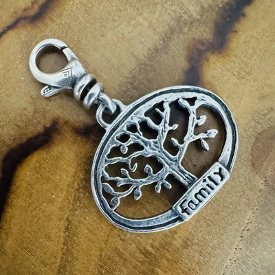 Silpada Sterling Silver Charm “Family Tree” Clip-On Lobster Clasp C2546 ~$52 - Image 1 of 4