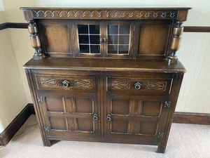 Vintage Style Dresser. Dark Wood Approx 120cm X 125cm High. - Picture 1 of 6
