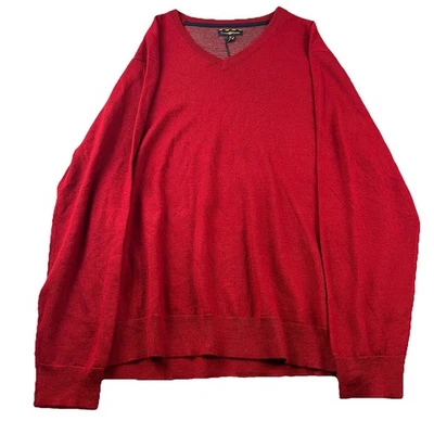 Suéter Pullover Club Room Para Hombre Estate Mezcla Lana Merino Talla XL Rojo Nuevo con Etiquetas Foto 1 de 4