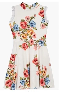 Ava & Yelly Floral Print Skater Dress size Girls 16 Worn Once - Picture 1 of 15