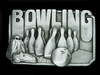 SL15142 VINTAGE 1985 **BOWLING** HEBILLA DE CINTURÓN DEPORTIVA CONMEMORATIVA DE PELTRE SISKIYOU Foto 1 de 2