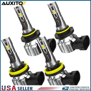9005+H11 LEDHi/Low Beam Combo 4 LED Headlight Kit 120000LM Light Bulbs 6500K - Picture 1 of 21