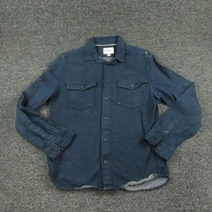 Goodfellow & Co Hemd Herren mittelblau langarm Knopfleiste Freizeit strukturiert - Bild 1 von 8