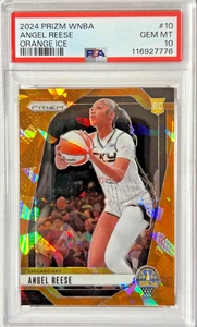 2024 PANINI WNBA PRIZM ORANGE CRACKED ICE #10 ROOKIE ANGEL REESE SKY PSA 10 GEM - Picture 1 of 2